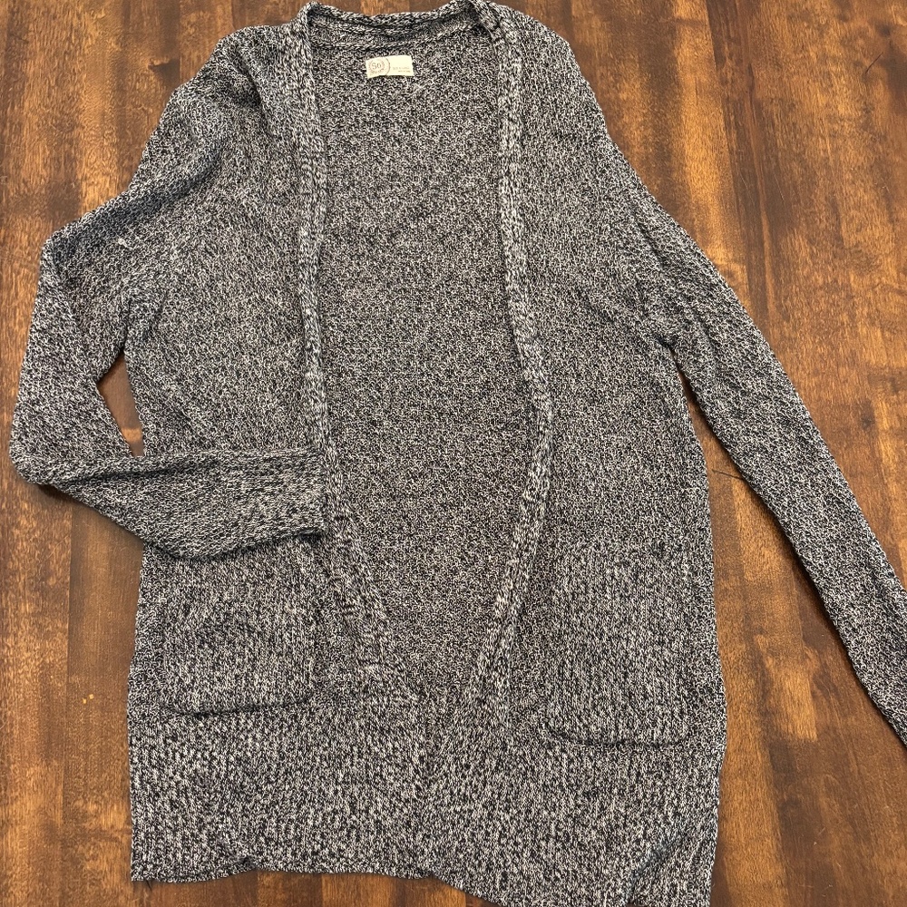 SO Gray Sweater Cardigan Lightweight, XL